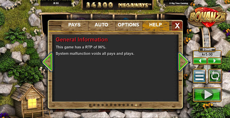 bonanza online casino screenshot
