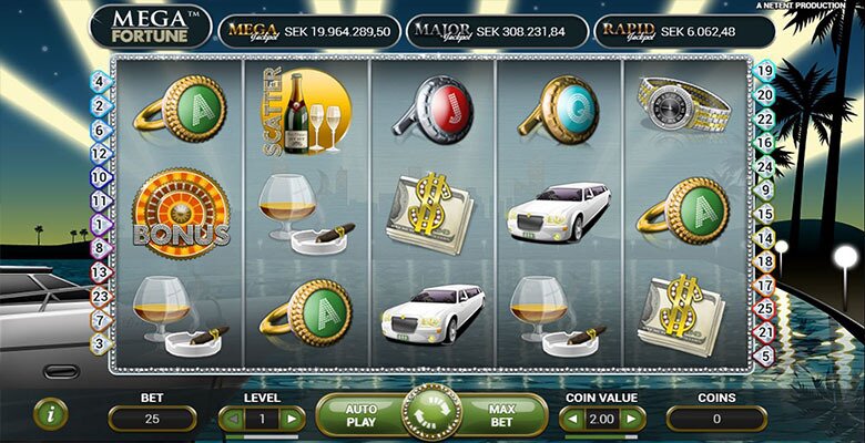 mega fortune casino bonus screenshot