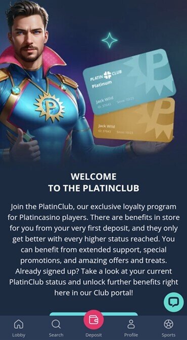 Find out more about the hugely popular PlatinClub, the exciting VIP rewards program for loyal and regular players.