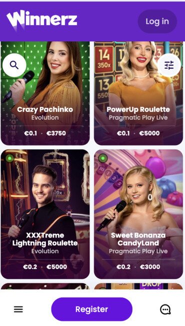 Winnerz Casino Live Dealer Titles