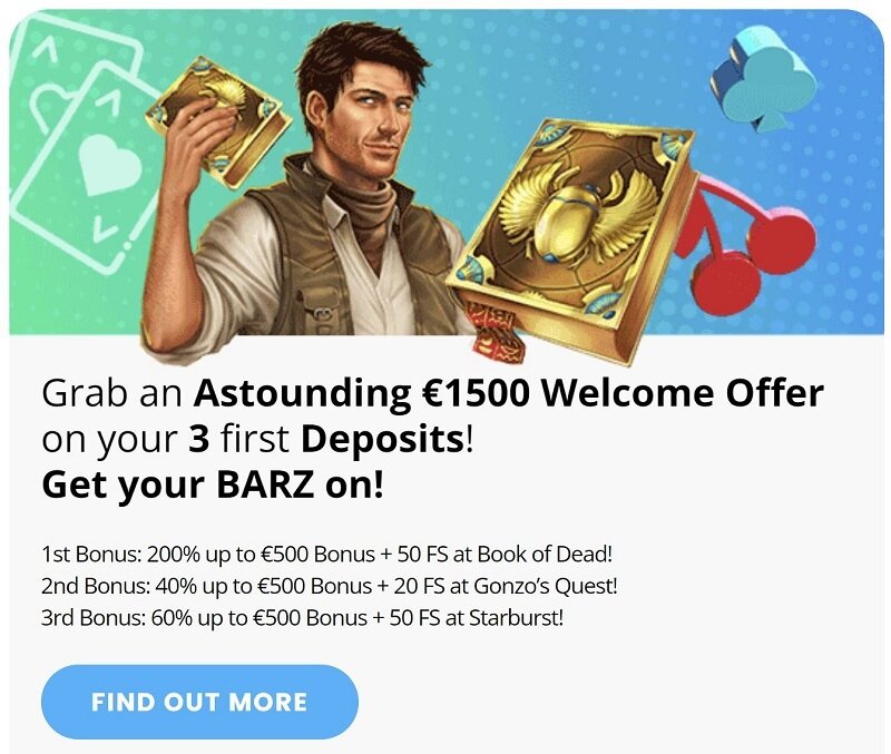 Welcome Bonus Barz Casino