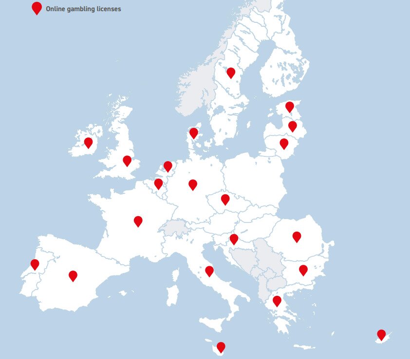 EU countries with local online casino license