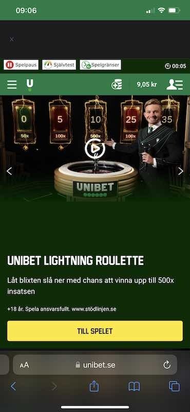 unibet lightning roulette