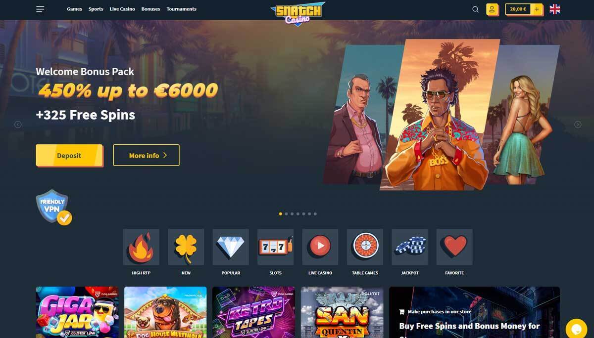 Snatch Casino Screenshot