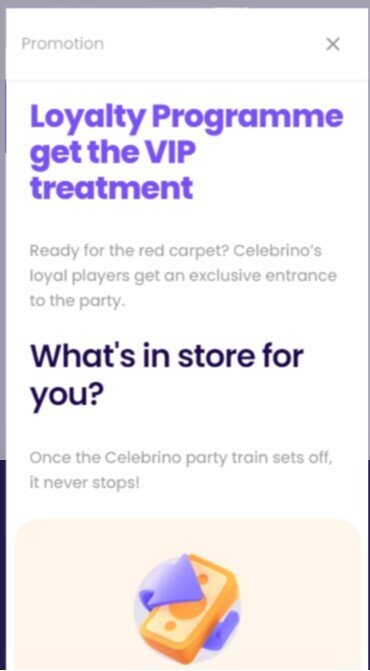 Celebrino Casino - Loyality Programme