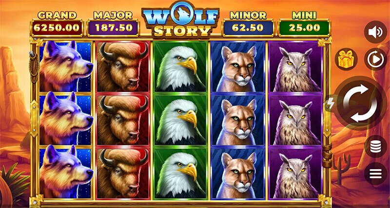 Wolf Story slot från Gamzix