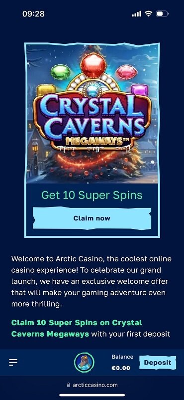 Arctic Casino Super Spin promotion