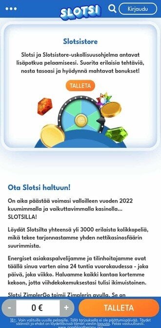 Slotsi uskollisuus