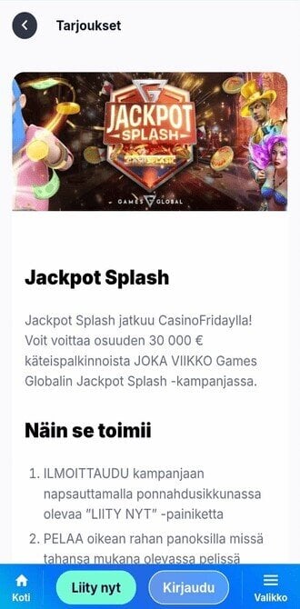 Casino Friday ilmaiskierrokset