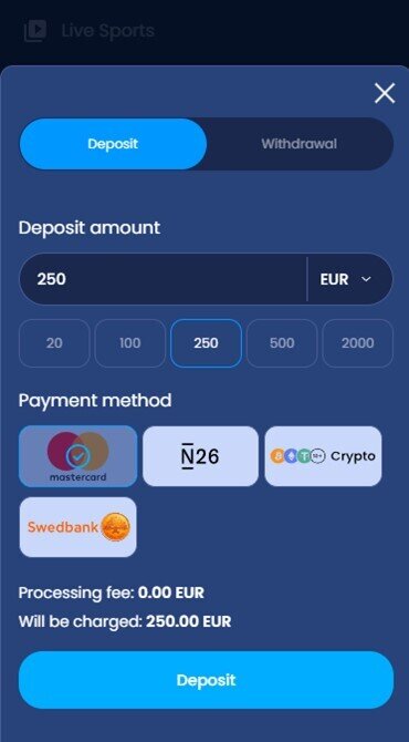 Boomerang Casino Payment Methods