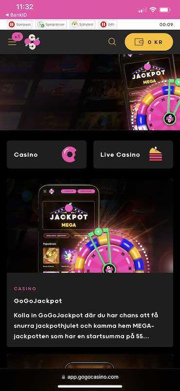 gogo casino jackpot