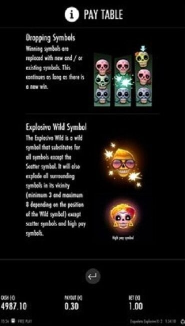Esqueleto Explosivo2 Explosivo Wild -näyttö