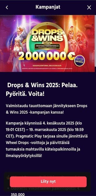 Big Boost Kampanjat Drops & Win