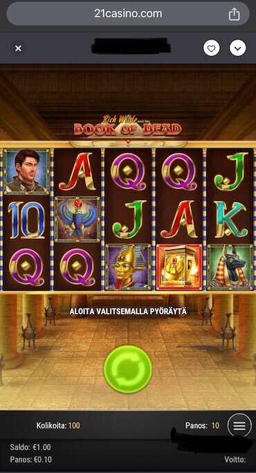 Casino 21 kolikkopeli