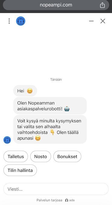 Nopeampi asiakaspalvelubotti