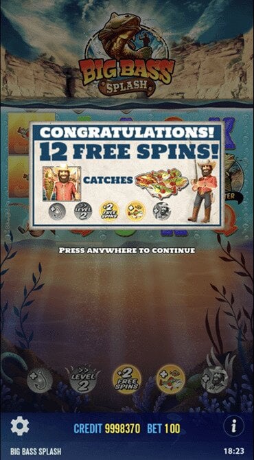 The modifier ahead of the Free Spins in Big Bass Splash can grant extra spins and make extra money fish symbols appear.