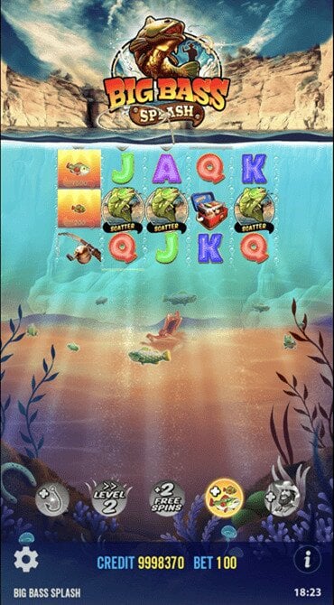 Discover how to trigger the Free Spins feature in Big Bass Splash with three scatter symbols anywhere on the reels.