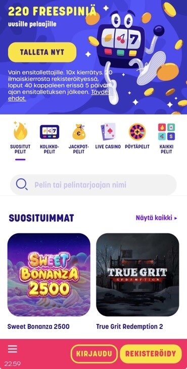 Caxino Casinon tervetulotarjous sisältää paljon ilmaiskierroksia
