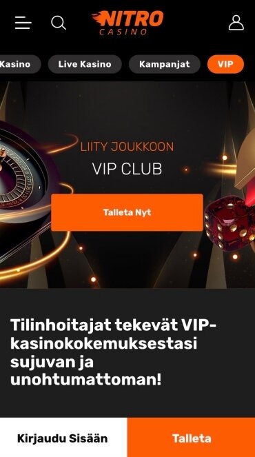 Nitro casino vip ohjelma