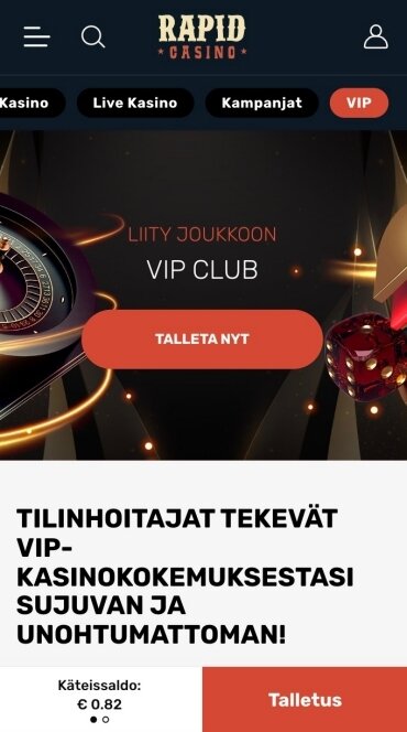 Rapid casino vip ohjelma