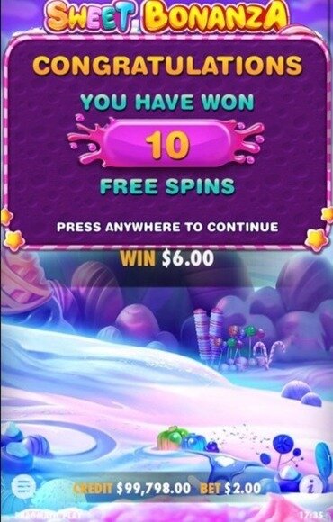 Sweet Bonanza Activating Bonus game