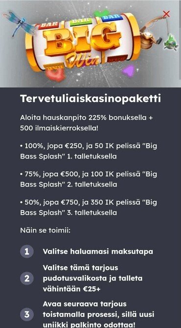 Yugibet Casinon tervetuliaisbonus
