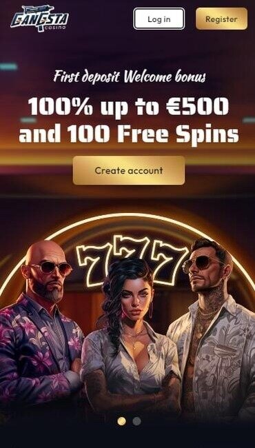 Gangsta Casino homepage