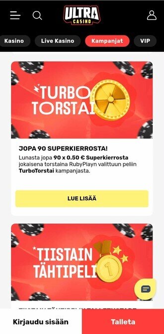 Ultra Casino Kampanjat