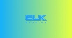Blue Elk Studios game provider's logo on green and blue gradient background