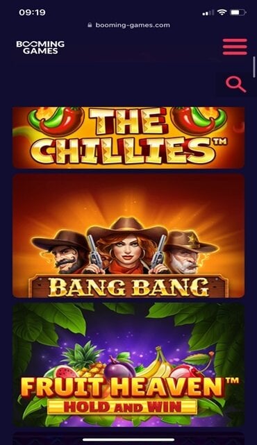Booming Games Lobby