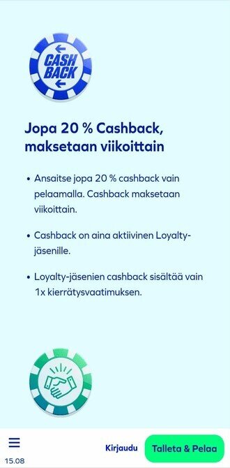 Chipz käteispalautus