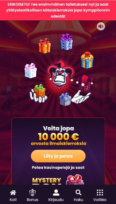 Jokeri Casino bonus