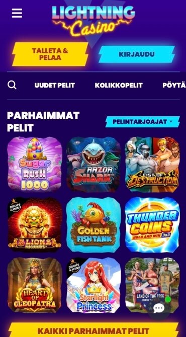 Lightning casino kolikkopeliaula