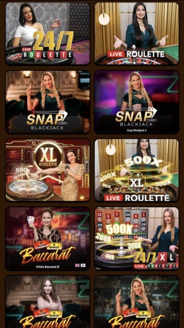 Chat to dealers and play poker, baccarat, blackjack, and more with a real deck of cards.