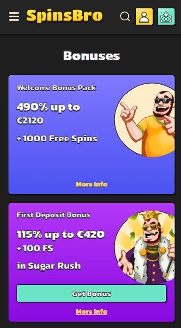 SpinsBro Bonuses and Promotions