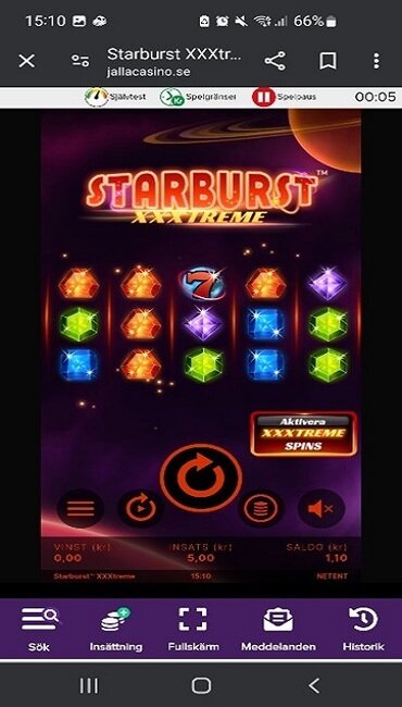 Spela Starburst XXXtream