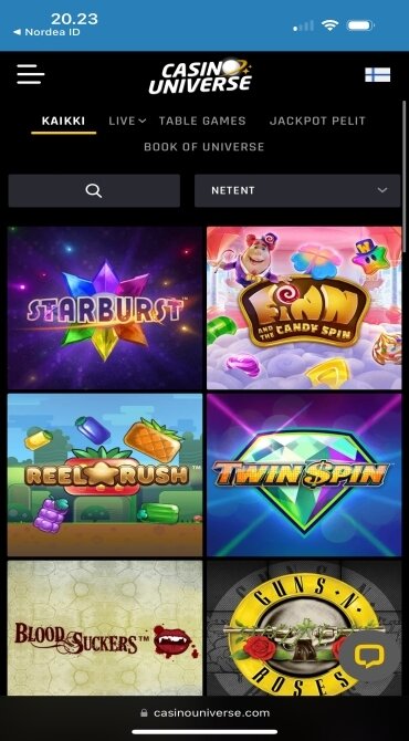 NetEnt peleja Casino Universella