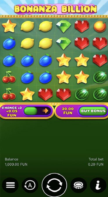 A screengrab of the Bonanza Billion slot game.