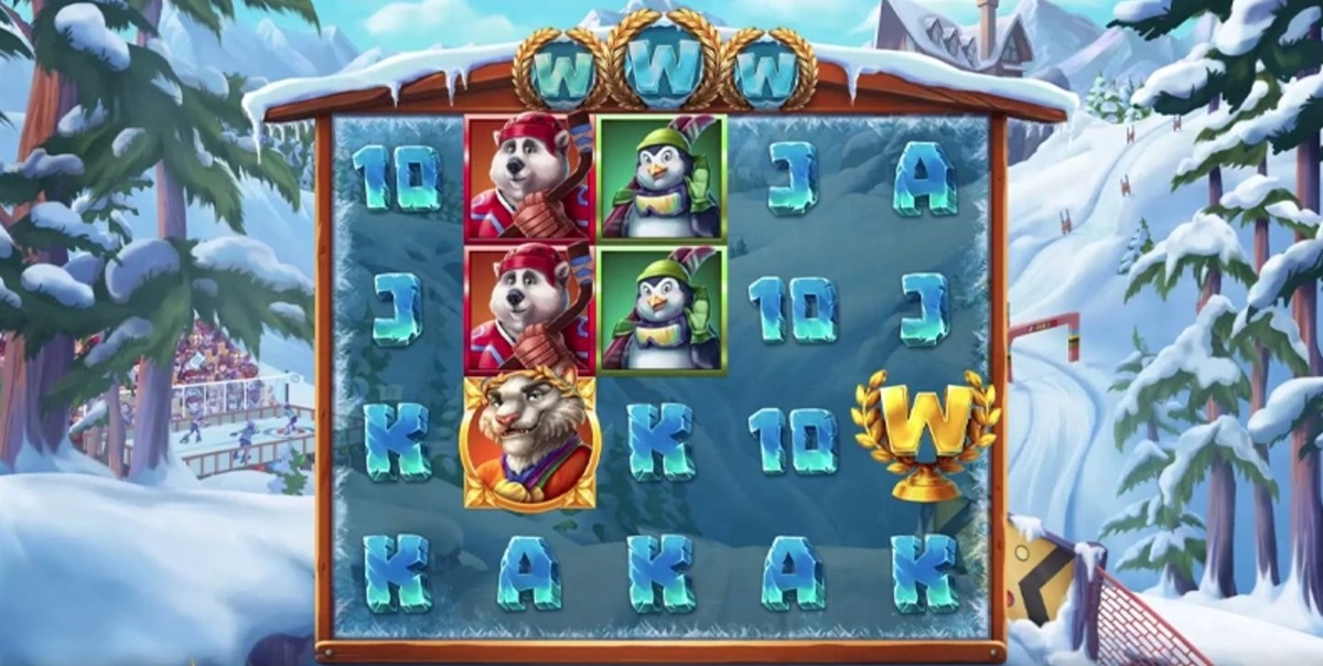 Image showing 5x4 grid and snowy mountain in Winter Champions.