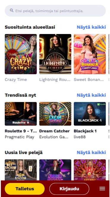 Shotz Casinon livekasinon aula