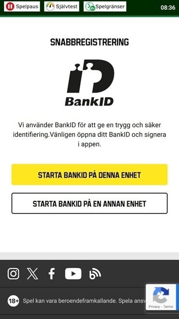 Unibet Registrering