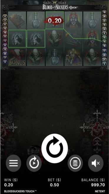 The grid of Blood Suckers is loaded with creepy vampires who want to drink your blood.