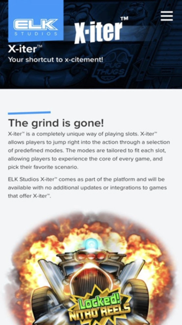 ELK Studios’ website which explains X-iter.