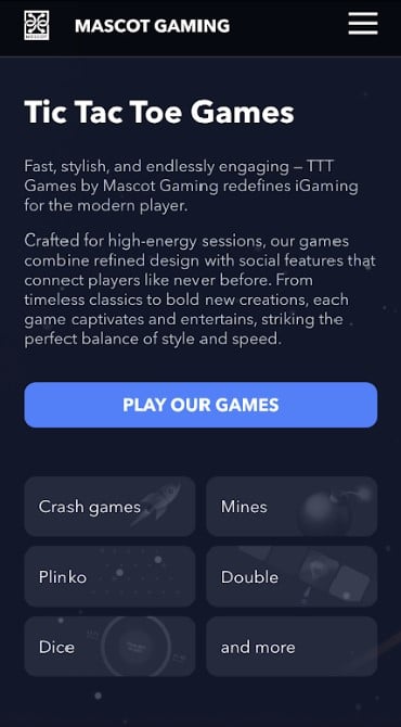 A screenshot showing Mascot's TTT Games subsidiary responsible for its new wave of casual games