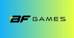 BF Games logo on a gradient background
