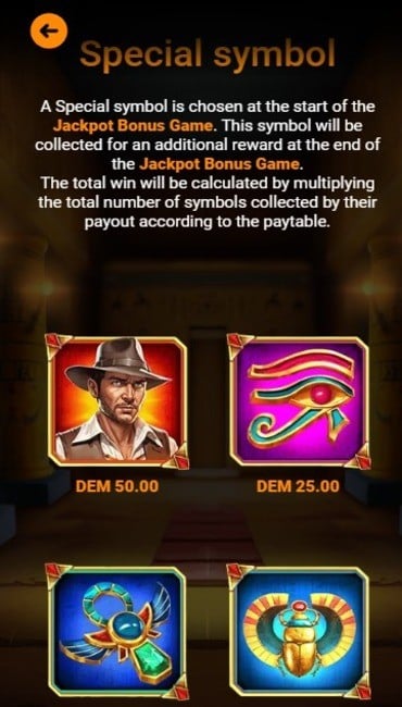 An explanation of Book of Wealth III’s special symbols – high-value symbols chosen before of the jackpot game.
