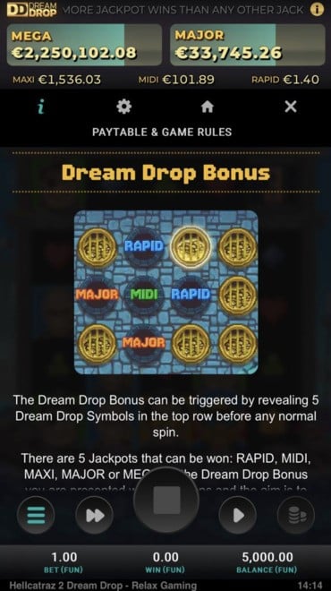 Hellcatraz 2 Dream Drop slot by Relax Gaming