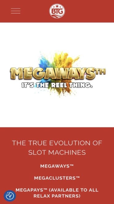 Big Time Gaming’s site and Megaways marketing materials.