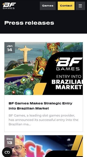 Discover BF Games' latest news via its press release hub, showcasing the latest game releases and industry partnerships.