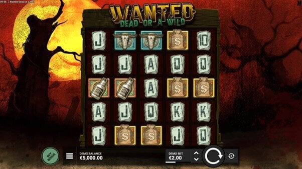 This Wild West-inspired slot, Wanted Dead or a Wild, perfectly encapsulates the wilderness of the American frontier.